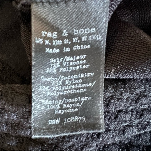 RAG & BONE Bodycon Stretch Dress Black Sheer Mesh Back Mini Sleeveless Small - Picture 13 of 14